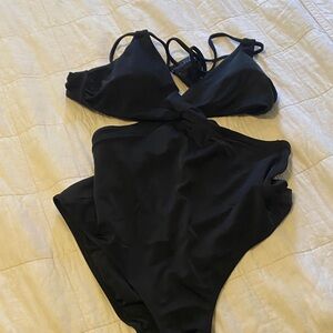 Lands' End Elegant Black Swimsuit